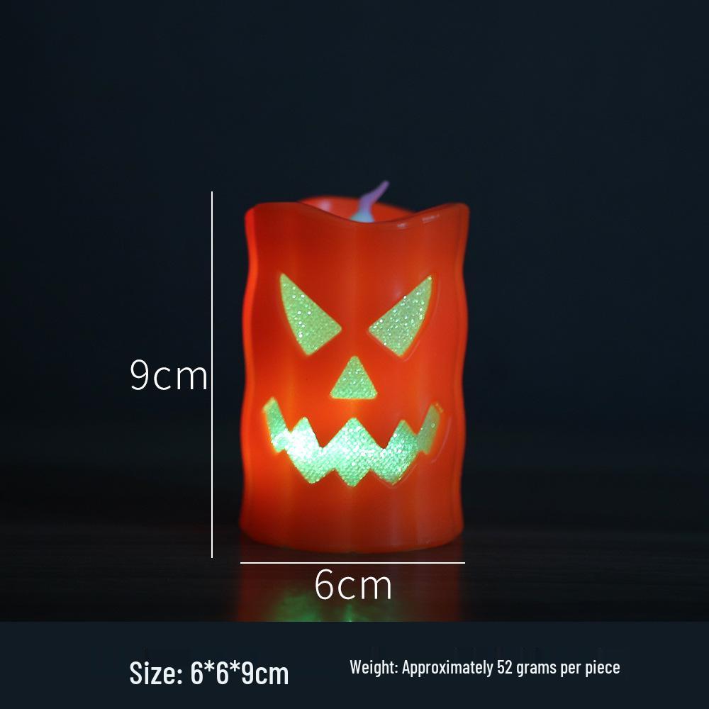 LED Halloween Pumpkin Lantern Candle Lamp – Decorative Night Light Ornament