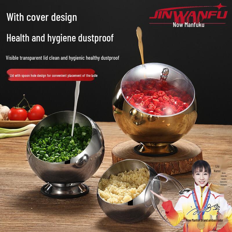 Stainless Steel Slanted Serving Bowl with Base