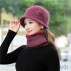 Women's Warm Bowknot Bucket Hat & Scarf Set