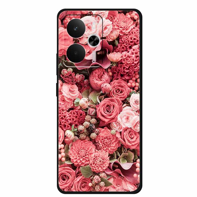 For Realme 14 Case Realme14 5G RMX5070 Phone Shell Soft Silicone Back Cover For Realme 14 Global Black TPU Funda Cute Capa Coque