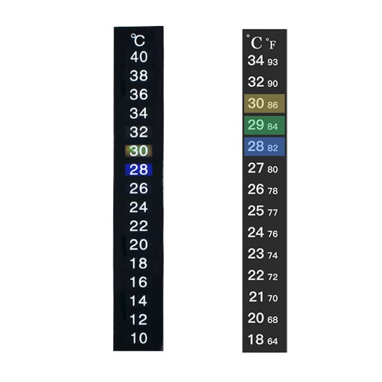 Aquarium Fish Tank Temperature Sticker (10-40°C) - Induction Water Temperature Monitor
