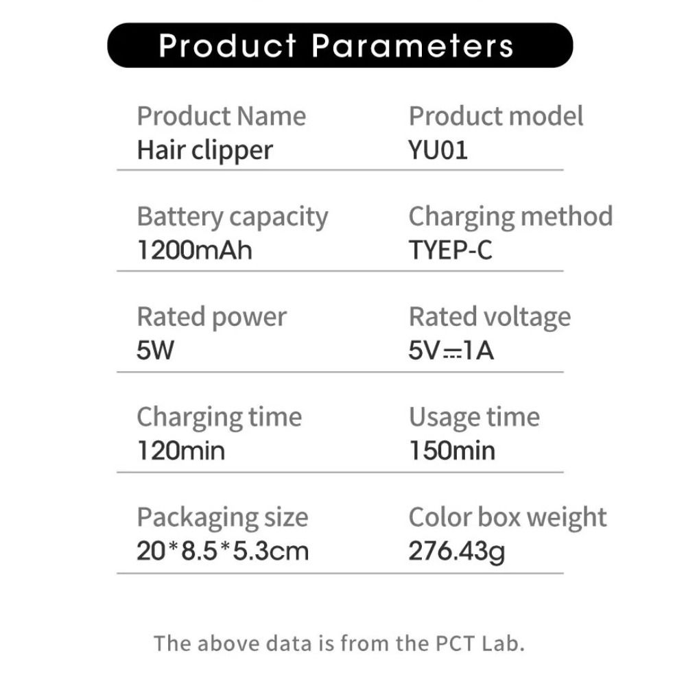 Powerful Men Hair Trimmer Fashion Hair Cutting Machine Set Rechargeable Hair Clipper  Barber