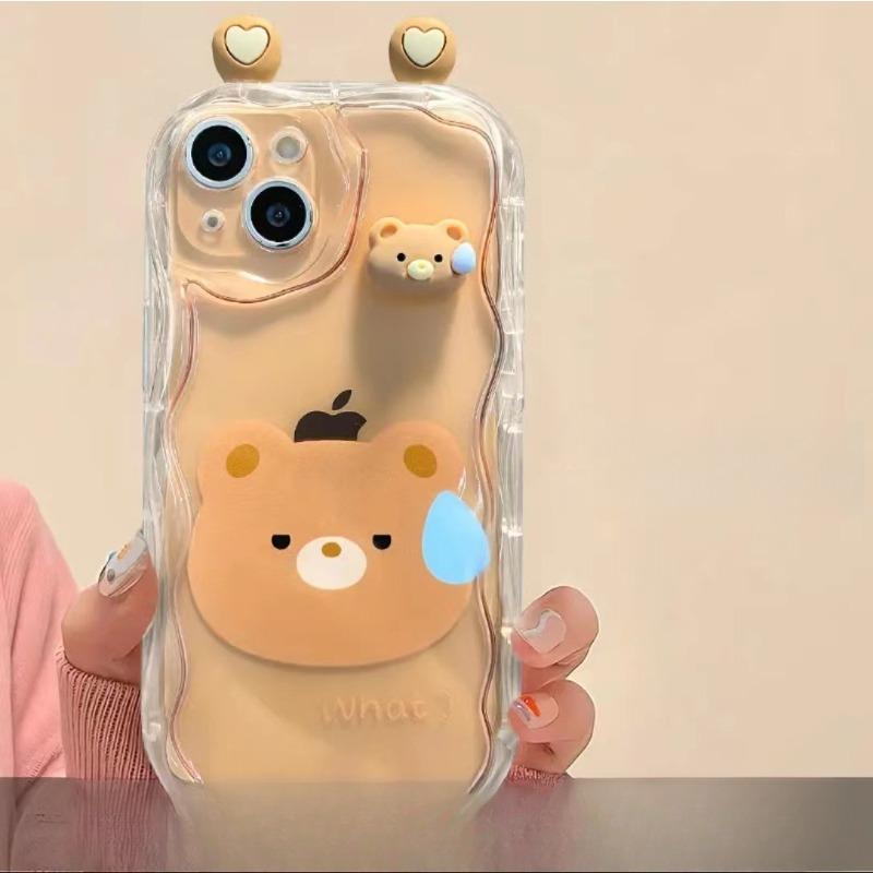 Coque de téléphone portable Apple 14 Promax, iPhone 13, mignonne et amusante, motif grenouille tridimensionnel, 12, silicone antichute iPhone 14