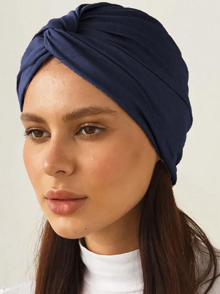 Forehead Cross Women Hijab Caps Elastic Fabric Muslim Instant Turban Bonnet Ready To Wear HIjabs Chemotherapy Cap
