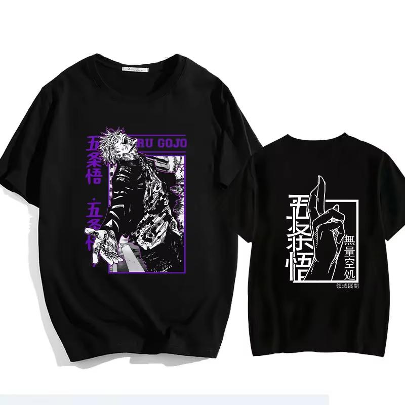 2026 Hot Sale Japanese Jujutsu Kaisen Gojo Anime T-shirt Man Woman Unisex Manga Gojo Satoru Graphic T Shirts Short Sleeve Tee