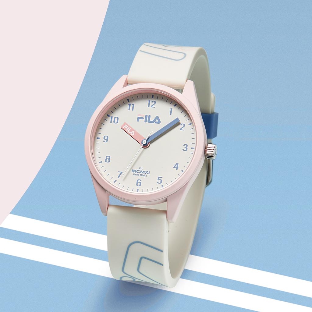 FILA 6463 Series Quartz Watch Silicone Strap 43mm White Dial Trendy Couple Watch Unisex watches FLM38-6463-006