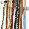 2/5/12M Meetee 6mm Two-color Lace Rope Trim Decorative Strap Webbing Cord for Sofa Curtain Sewing Handmade Material Accessories