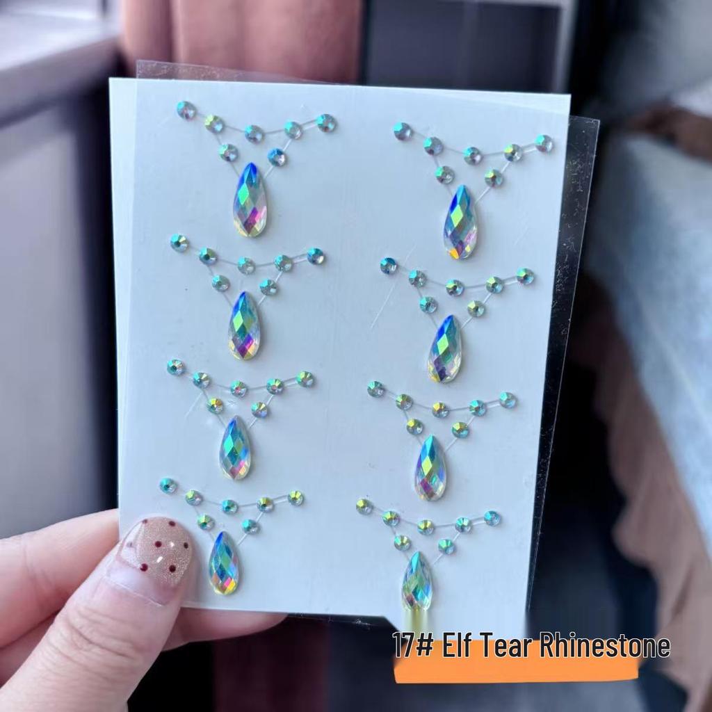 Kids' Vintage Rhinestone Face and Forehead Stickers