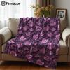 Pink Line Rose Lightweight Microfiber Soft Christmas Fleece Blanket Warm Cozy Throw for Bed Sofa Office Travel All Season