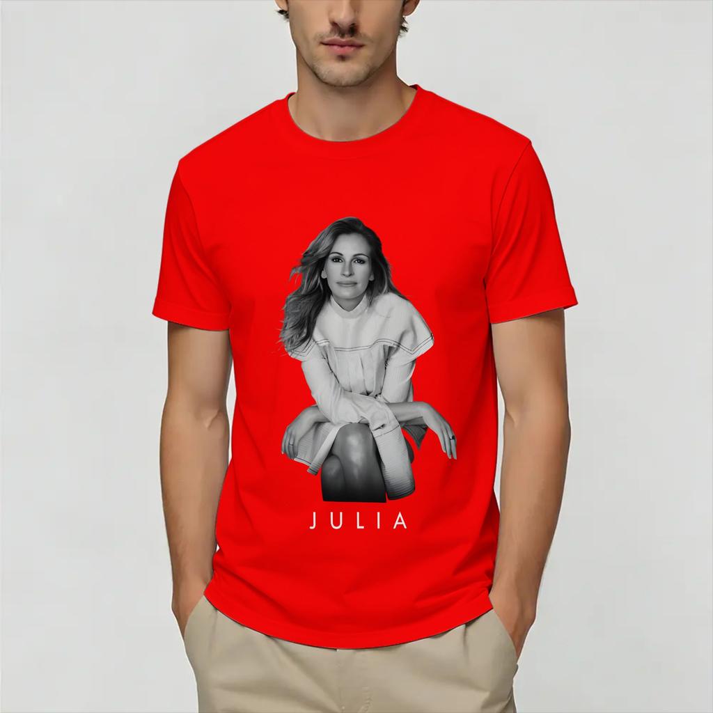 Julia Roberts Pure Cotton Tshirt For Male Summer Awesome Tshirts O Neck Harajuku Tees Plus Size Printed Clothing