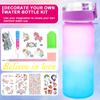 Water Bottle Kits Pretty Colorful Kids Water Bottle Gifts Safe Mermaid Water Bottle with Stickers Attractive Decorate Your Own