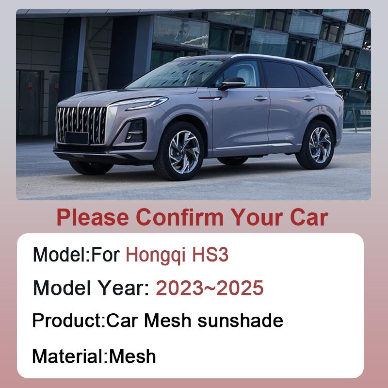 For Hongqi HS3 2024 2023~2025 Car Mesh Sunshades Sunscreen Magnetic Window Sun Shade Visor Curtains Shading Covers Accessories