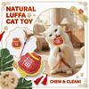 Natural Loofah Cat Toy for Scratching and Chewing Durable Pet Self-Entertainment Interactive Catnip Toy for Dental Health and Play
