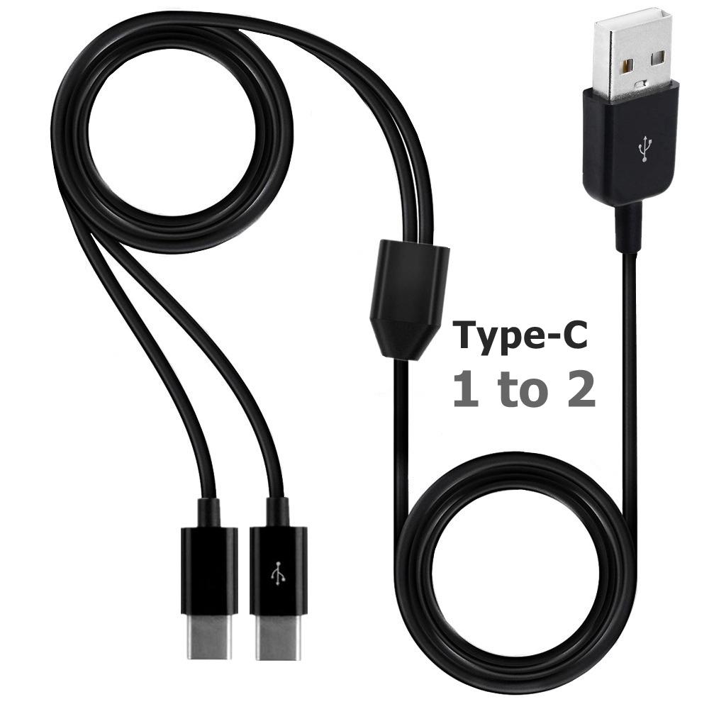 Type-C 1 Male to 2 3 4 6 Port Type C USB C to USB C Male Y Splitter Multiple Fast Charging Date Cable Cord For Smartphone Tablet