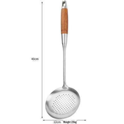 ZISIZ Verdickter 316L Edelstahl Palisander geschlitzter Löffel