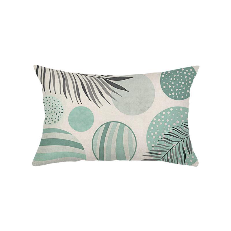 Bohemian Waist Pillowcase Atmosphere Decoration Living Room Sofa Cushion Polyester Plant Print Cushion Cover