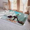Animal P Penguin Floor Mat Eco  Flannel Doormat Non Slip Odorless Indoor Floor Rug Soft Short Plush Home Mat