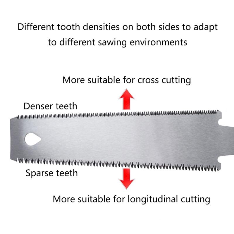 Japanese Hand Saw 6 Inch Double Edged Sided Pull Saw Ryoba SK5 Flexible Flush Cut Wood Saw