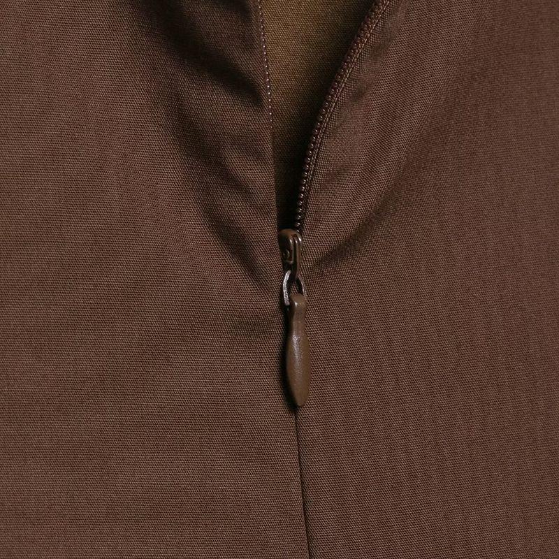 Kaslead New Women Clothes Western Style Simple Temperament With Belt Midi Dress 5029167