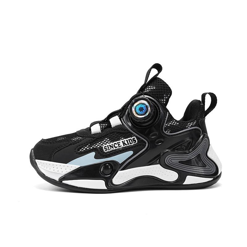 Boys' shoes Spring and Autumn Children's non-slip breathable mesh versatile Boys' rotating buckle sports shoes Campus casual versatile