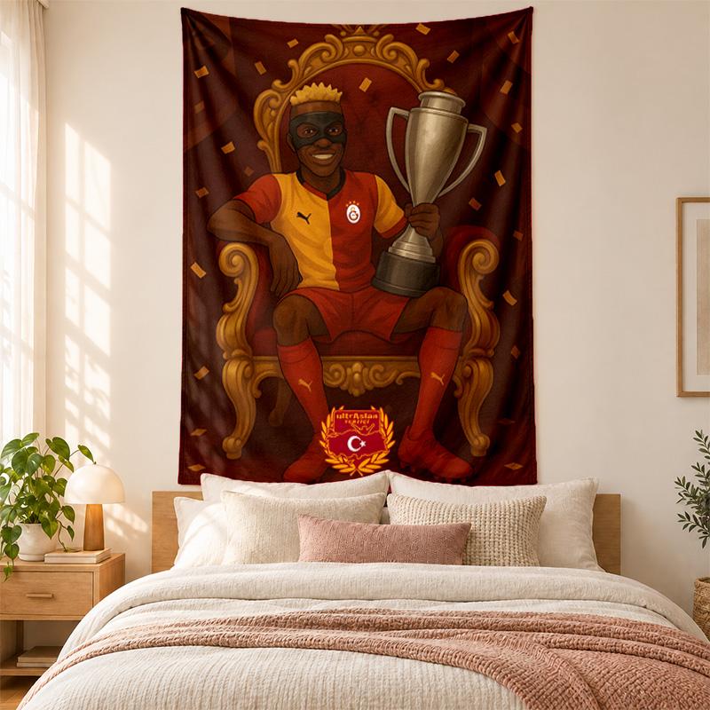 Arazzo Galatasaray di alta qualità per decorare soggiorno, camera da letto, pareti della stanza dello studente, ideale come decorazione murale per camera da letto o regalo di festa