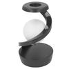 Modern Spiral Bedside Lamp Innovative 3D Visual Levitation Ball LED Table Lamp for Bedroom Living Room Office Grey