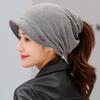 CHROME CRANE Knit Neck Warmer with Stylish and CB024 Women's Hat, Headband, Brim, Casual, (02.Black)