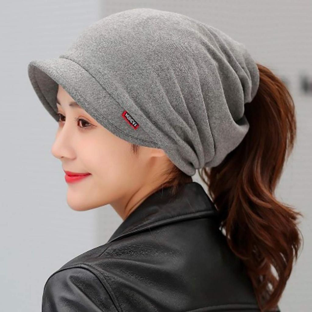 CHROME CRANE Knit Neck Warmer with Stylish and CB024 Women's Hat, Headband, Brim, Casual, (02.Black)