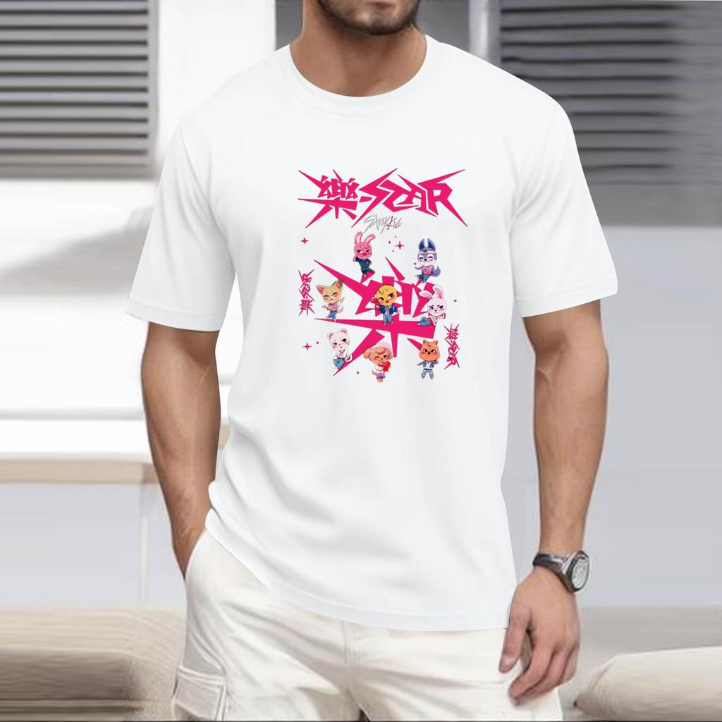 Men's Popular T-shirt Printed Round Neck Short Sleeve T-shirt