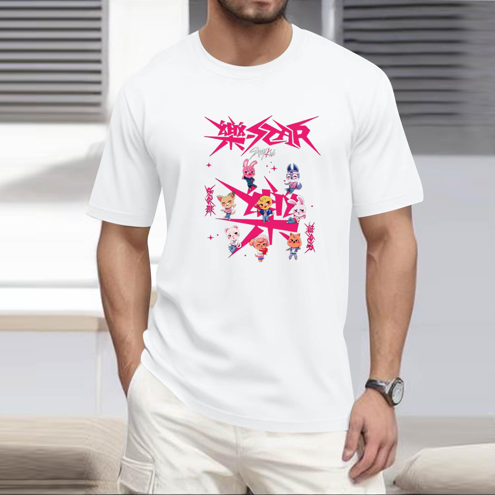 Мужская популярная футболка с принтом круглым вырезом и коротким рукавом XL белый 1440₽