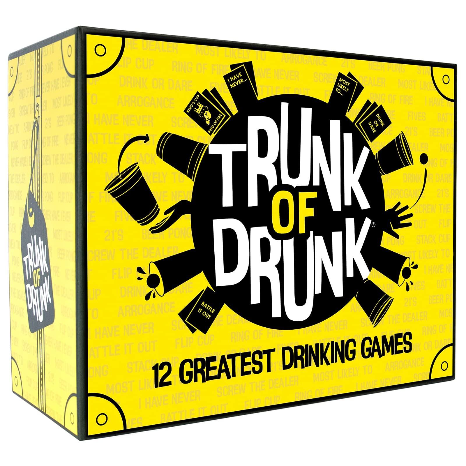 

Trunk of Drunk 12 Drinking Games Ring of Never Have I Ever and What She Said Game - (Beer Pong, Fire, More) - That s