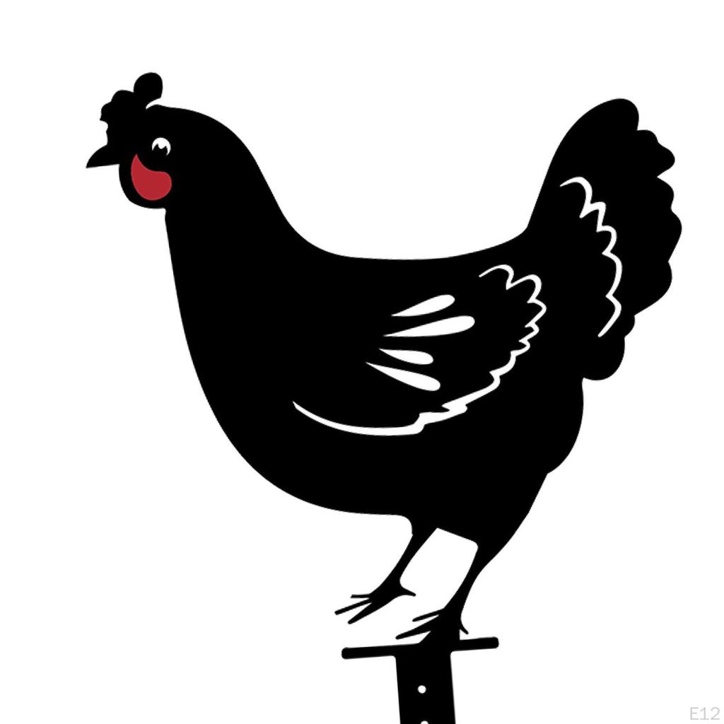 Chicken Silhouette Stakes for Yard Outdoor Garden Statue Decoration, Shadow