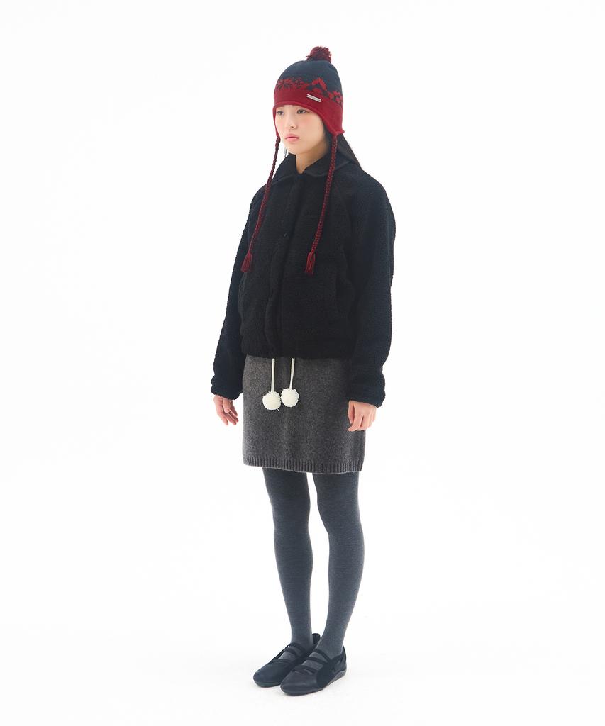 Ames Worldwide Knit Mini Skirt Charcoal