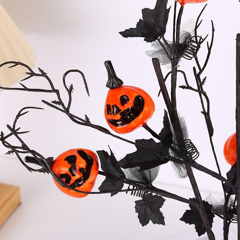 Maple Leaf Halloween Pumpkin Branch Realistic Pumpkin Stems  Happy Halloween Day