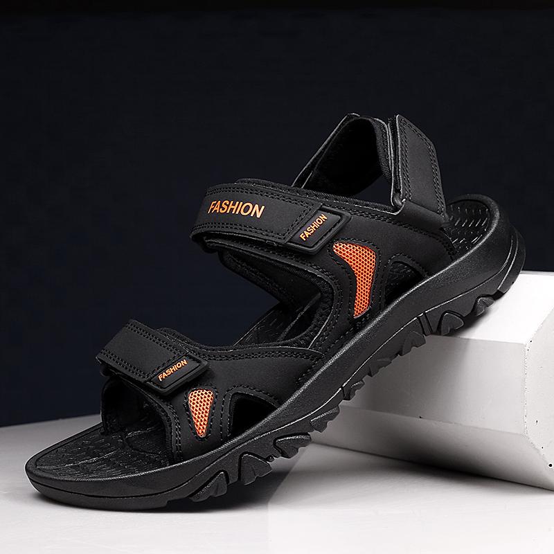 Men s Fashion Sport Sandals Breathable Non-slip Outdoor Beach Shoes Summer Casual Walking Sandals Anti-wear Plus Size 40-48 41 чёрный