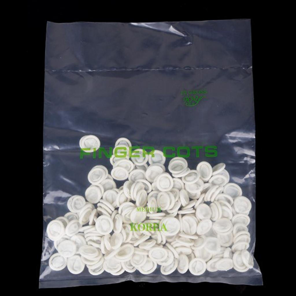 200 Pcs Disposable Latex Rubber Finger Cots Sets Fingertips Protector Gloves