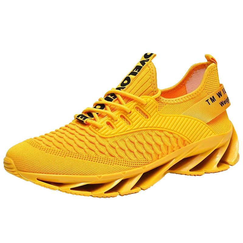 Men's large-sized casual sports shoes, mesh woven breathable running shoes, spring and autumn thick-soled vulcanized men's shoes