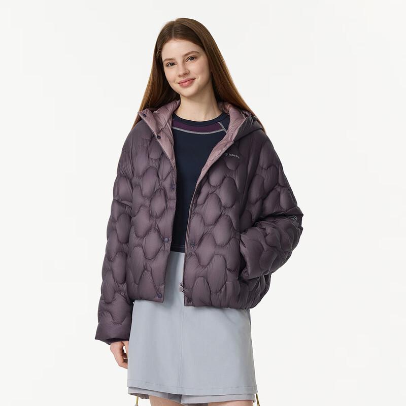 Tanboer Women's Short Hooded Thin Down Jacket TB5330268D