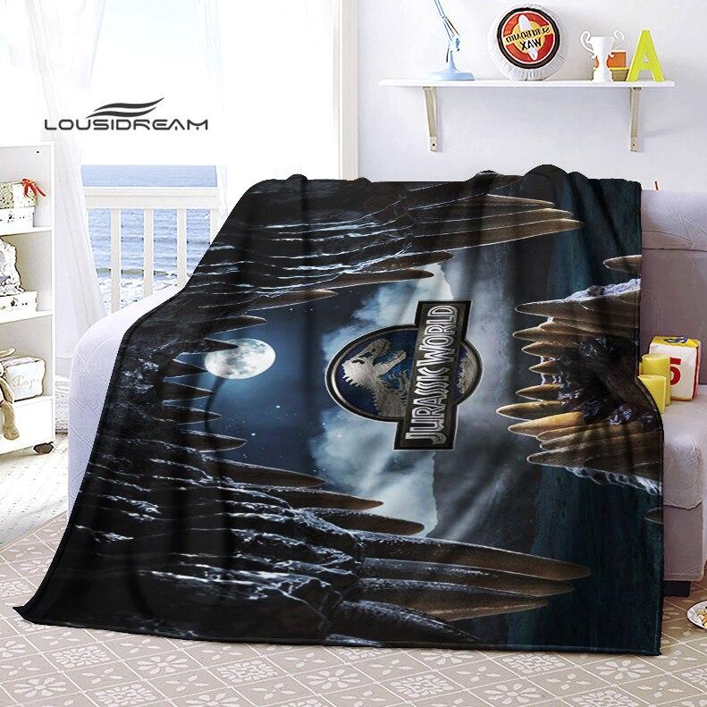 Jurassic Park Blankets for Beds Home Travel Adult Flannel Blanket for Couch Bed Living Room Sofa Child Keep Warm King Size