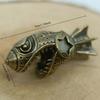 Brass Shark Rocket Warhead Bone DIY Keychain Car Keychain Bag Accessories Interesting Decorations