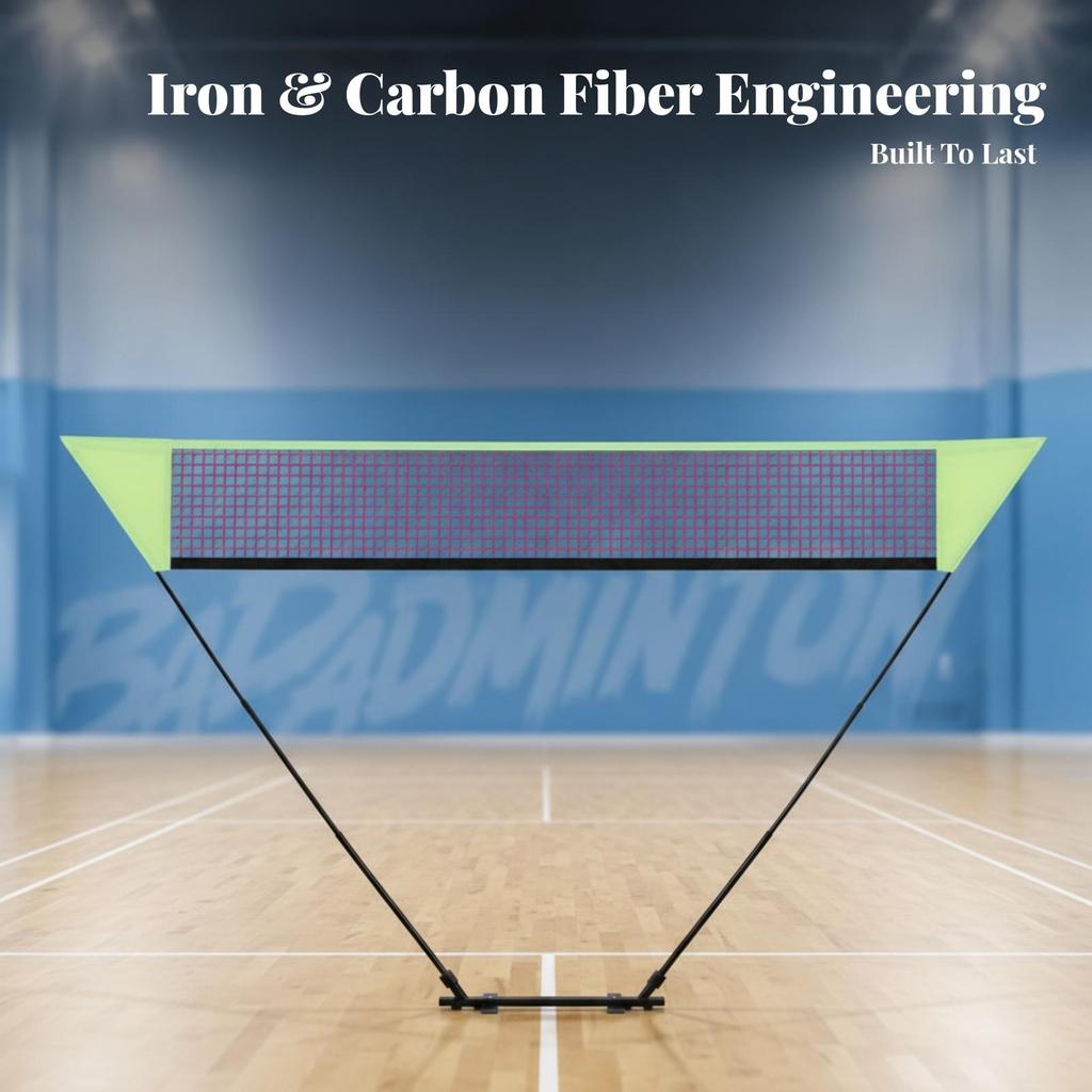 Badminton Net with Stand Easy Setup Set Minimal Space for Backyard