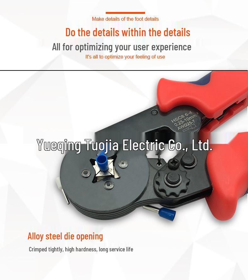 European Crimping Pliers and Wire Stripper Set for Pin-Type Ferrules