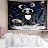 The-Nightmare-Before-Christmas Print Tapestry, Backdrop, Easy Setup, Ideal for Bedroom, Office & Living Room, with Aesthetic Wall Hanging Decor.