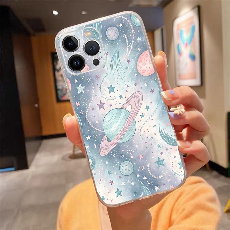 Universe Space Planet Phone Case Carcasa Funda For iPhone 17 Pro Max Air 16 15 14 13 Pro Max 15 16 Pro 15Plus Case