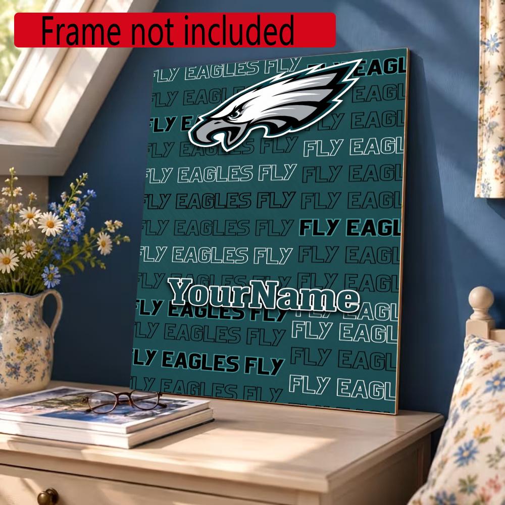 Philadelphia Eagles Personalized Name Diamond Paintings Mosaic Wall Round Diamond Art Painting Kits Embroidery Crystal Accessories Frameless