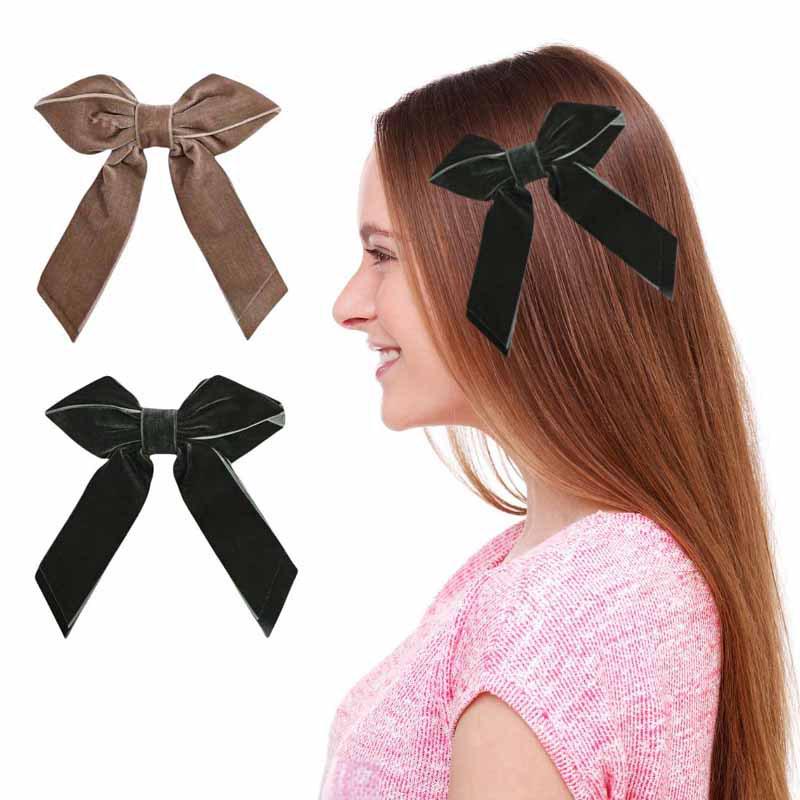 Kinder französischer Samt Schleife Haarspange - Einfach, Vielseitig, Elegant Top Clip