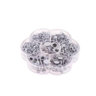 700 ks Smíšené 4/5/6/7/8/10/12mm Samolepicí Pohyblivé Oči Pro Hračky Panenky Googly Pohyblivé Oči DIY Scrapbookové Doplňky