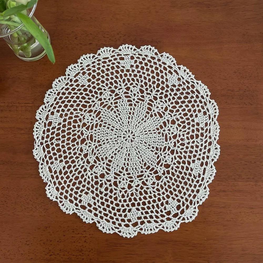 Round Oval Crochet Placemats Crochet Cotton Handmade Doilies New Table Mats