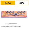 High-Speed Steel Taps & Dies Set: 5, 6, 7, 9-Piece with Tap Wrench and Threading Drill Bits.