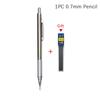 0.3 0.5 0.7 0.9 1.3 2.0mm Mechanical Pencil Set Full Metal Art Drawing Painting Automatic Pencil with Leads Office School Supply KTY